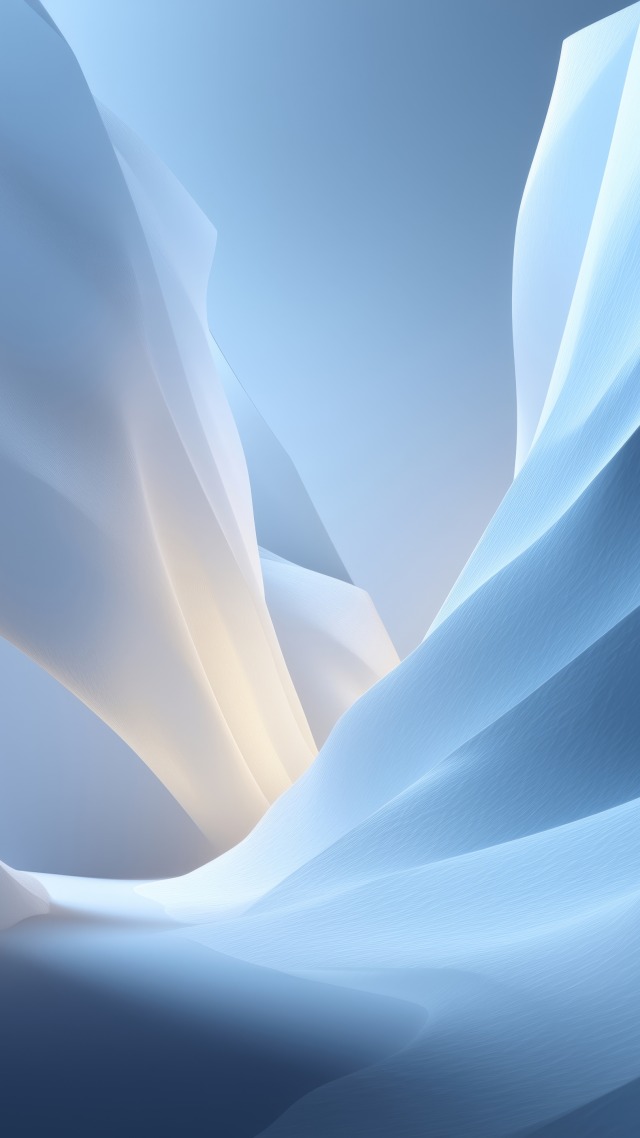 icy geometry wallpaper, minimal ice, serene winter, background for mobile wallpaper (vertical)