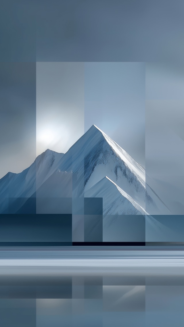 snowy mountains wallpaper, majestic peaks, frosty scenery, background for mobile wallpaper (vertical)