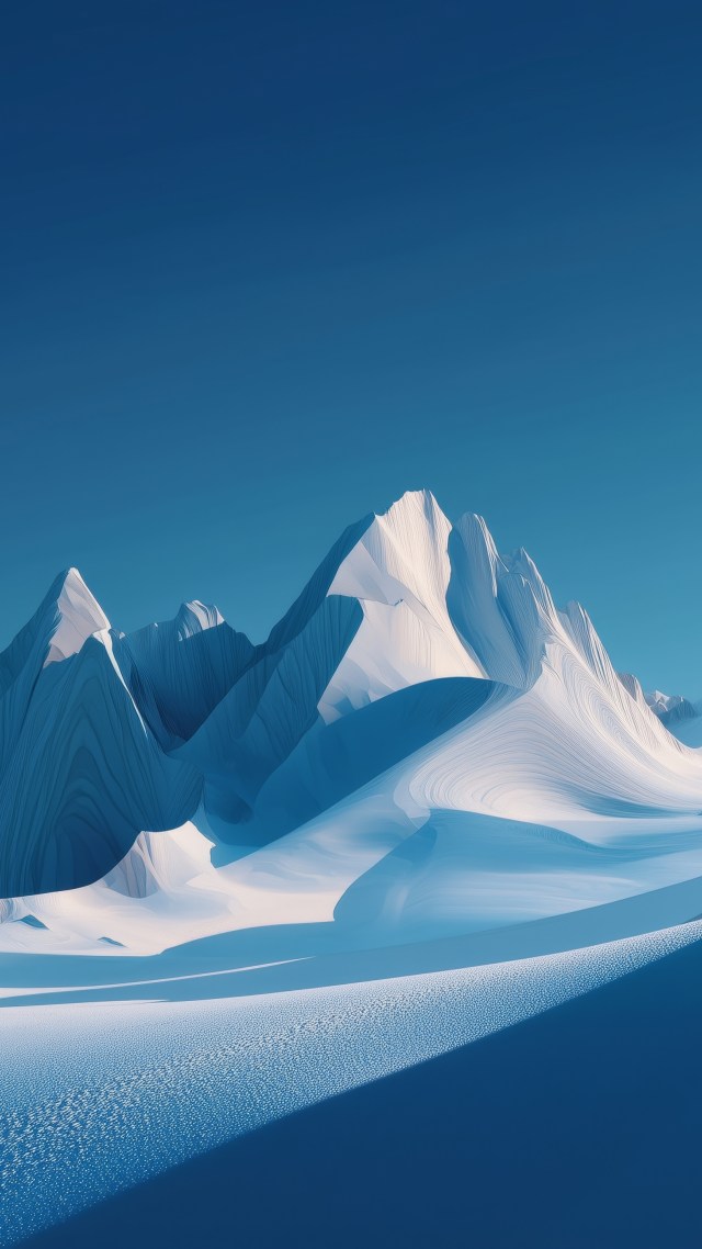 alpine abstract wallpaper, serene nature, cold aesthetics, background for mobile wallpaper (vertical)