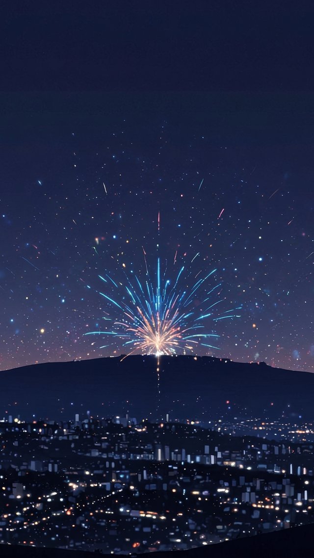 new years day wallpaper, sparkling drinks, fireworks display, background for mobile wallpaper (vertical)