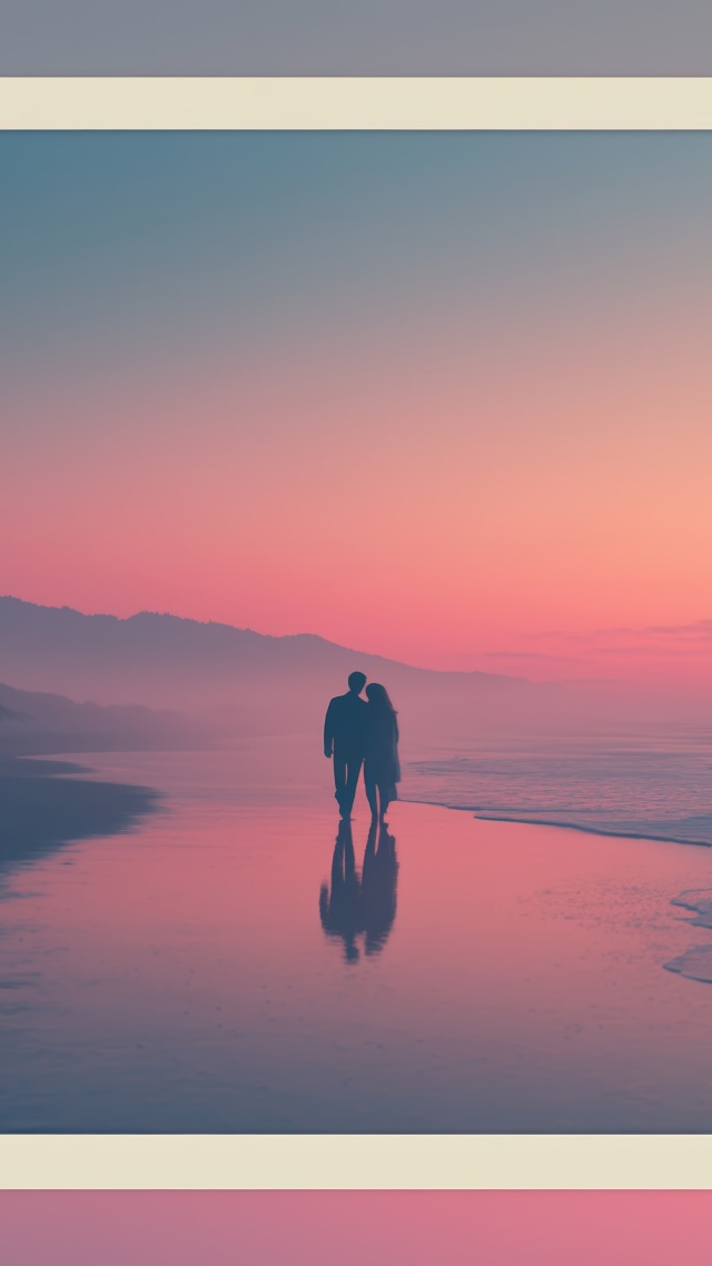 dreamy aesthetics wallpaper, nostalgic pictures, soft focus, background for mobile wallpaper (vertical)