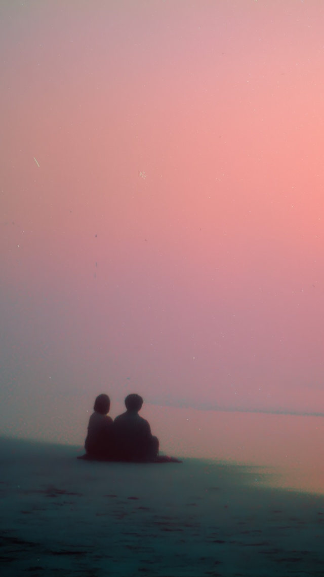 romantic beach wallpaper, seaside escape, coast, background for mobile wallpaper (vertical)