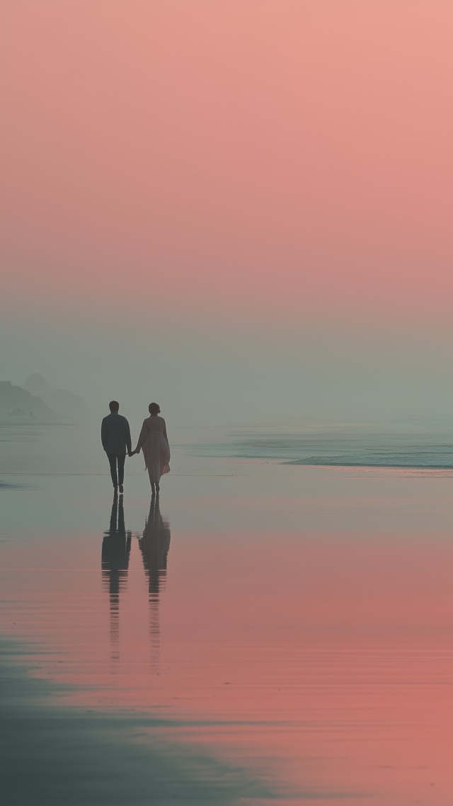 coastal getaway wallpaper, peaceful waters, couples retreat, background for mobile wallpaper (vertical)