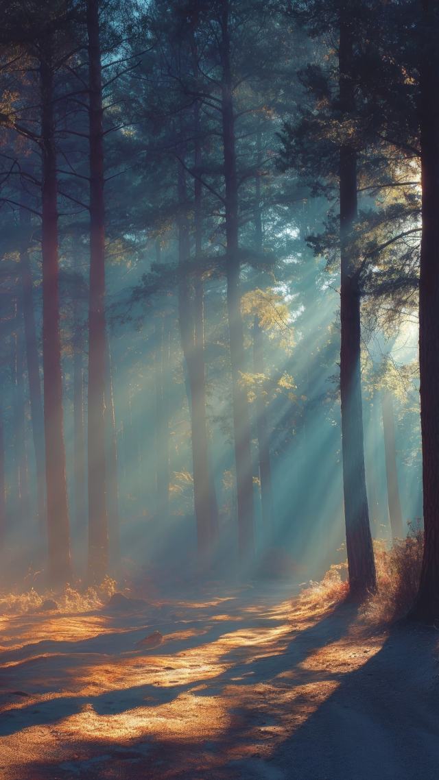 magical forest wallpaper, mystical vibes, surreal imagery, background for mobile wallpaper (vertical)