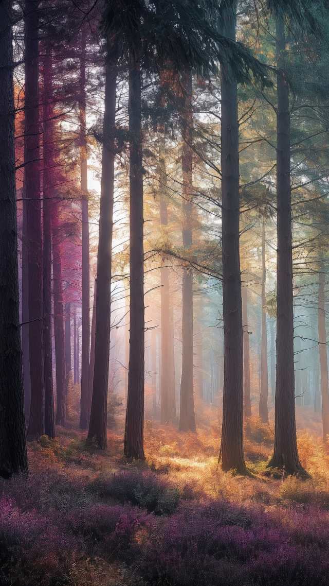 imaginative art wallpaper, serene oasis, nature wonderland, background for mobile wallpaper (vertical)