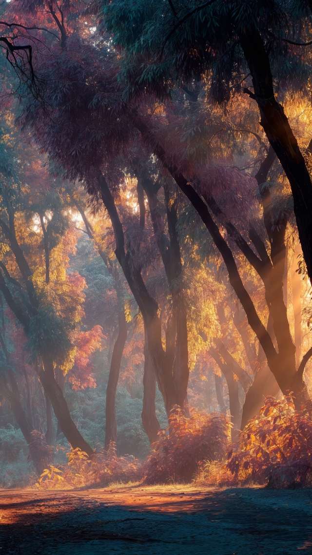 nature wonderland wallpaper, surreal imagery, soft pastels, background for mobile wallpaper (vertical)