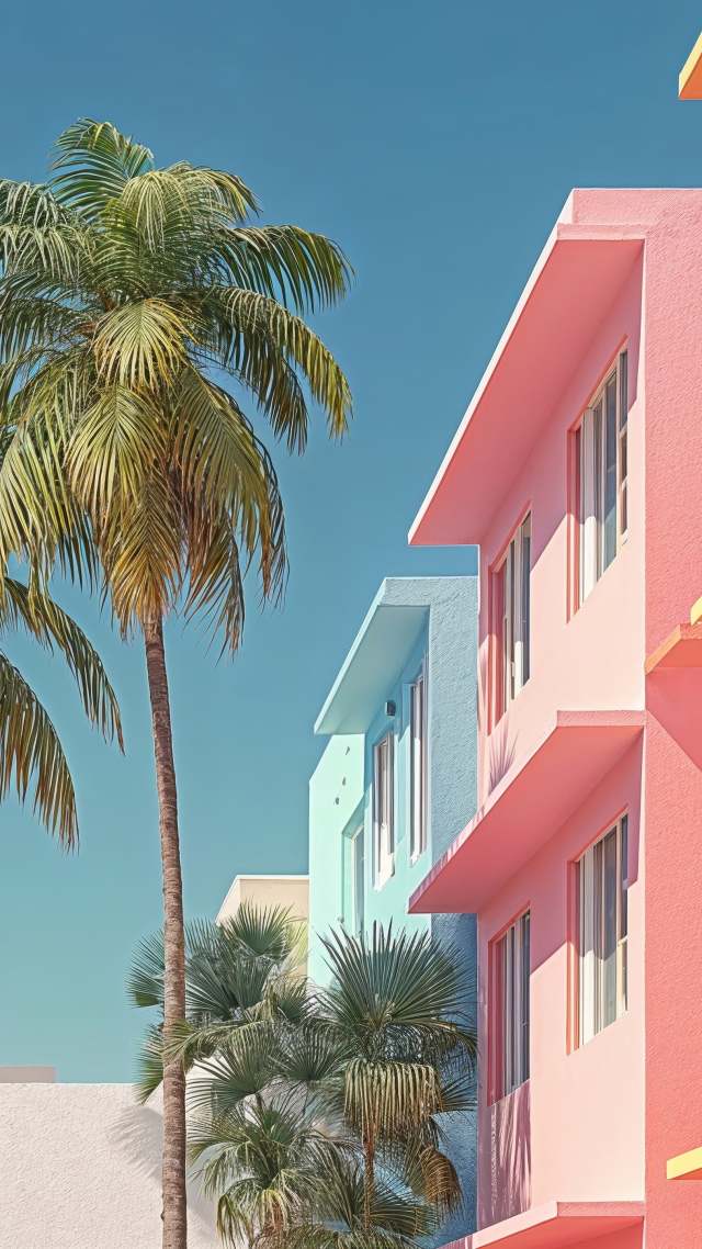 seaside escape wallpaper, vacation aesthetic, tranquil beach, background for mobile wallpaper (vertical)