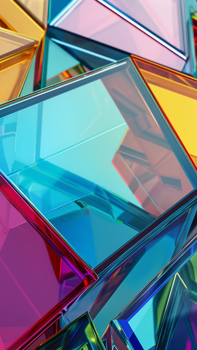 polygon wallpaper, blue, HD wallpaper, background for mobile wallpaper (vertical)