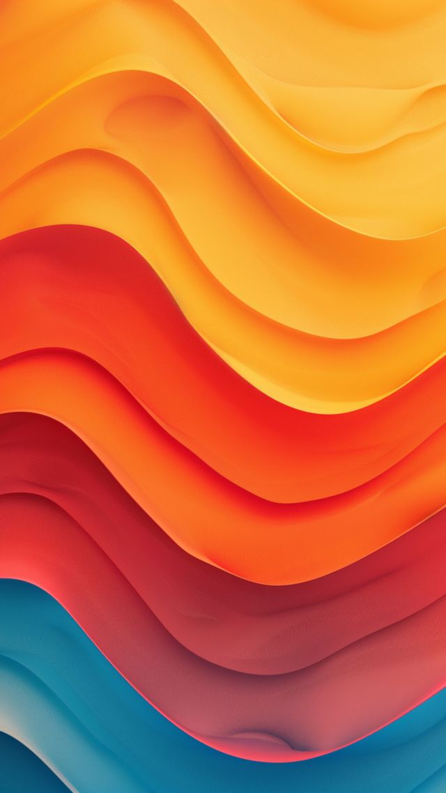 waves wallpaper, HD wallpaper, orange, background for mobile wallpaper (vertical)