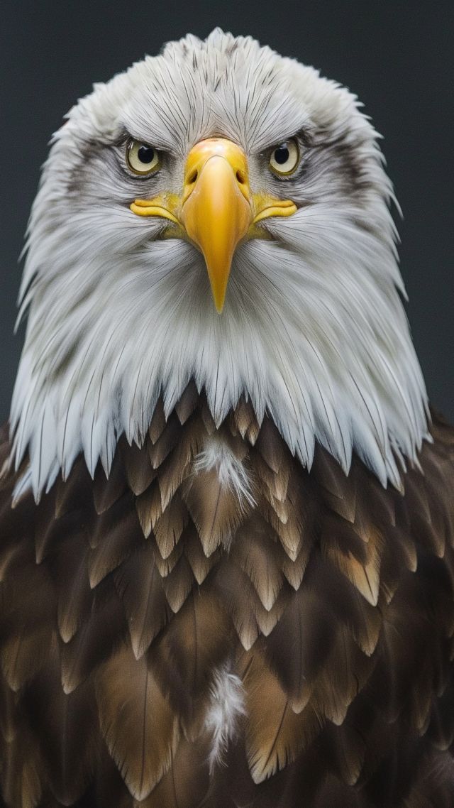 Eagle wallpaper, fuzzy animals, blurred background, background for mobile wallpaper (vertical)