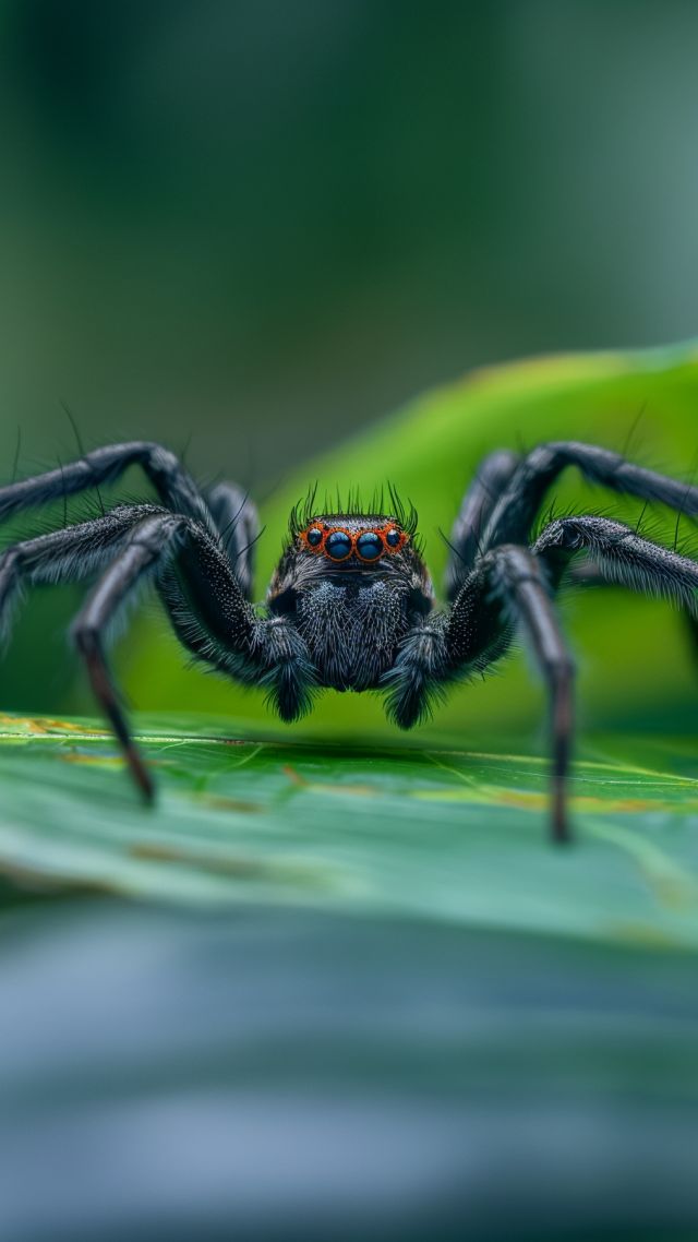 Bagheera kiplingi wallpaper, spider species, nature, background for mobile wallpaper (vertical)