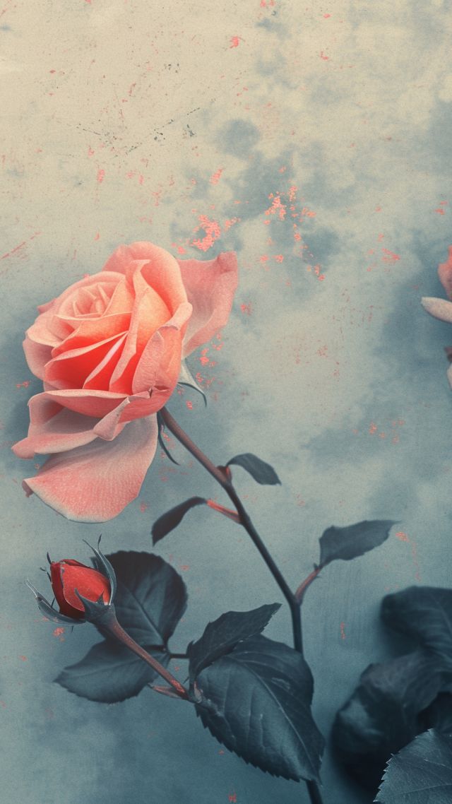 Roses wallpaper, pink, 8k wallpaper, background for mobile wallpaper (vertical)