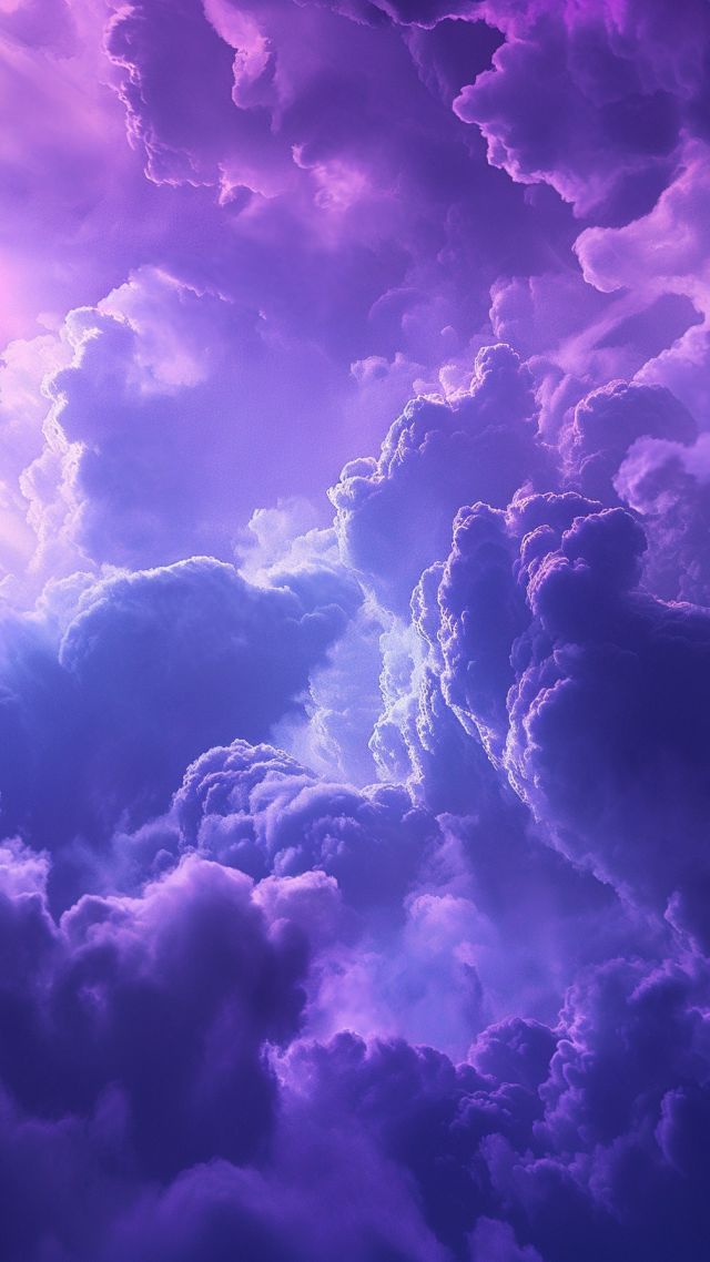 Clouds wallpaper, purple live photo, dynamic background, background for mobile wallpaper (vertical)